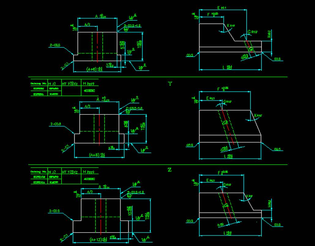 injection mold Standard Slide
